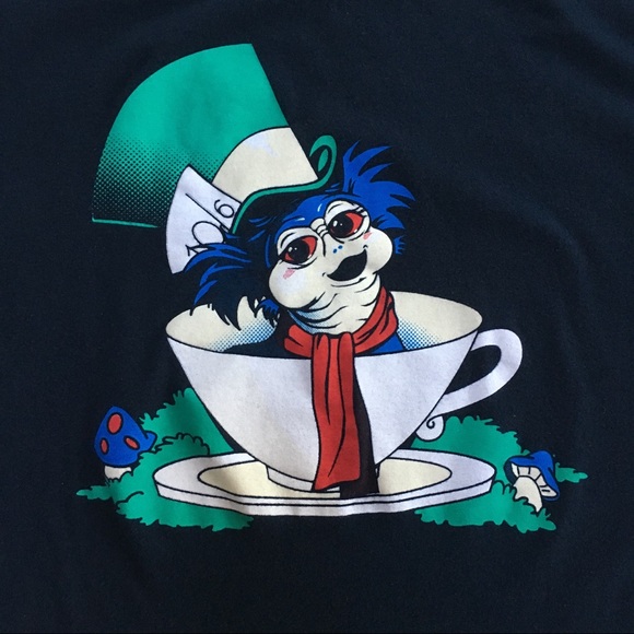 Tee Fury Tops - Tee Fury ladies t shirt labyrinth mad hatter print